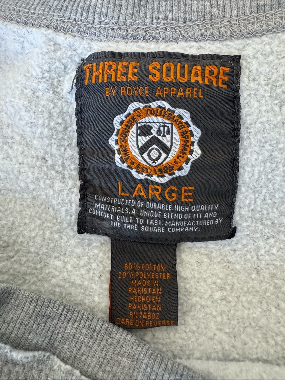 Three Square Gray ASU Sparky Sweatshirt Maroon Gold College Academic Arizona St - Picture 4 of 4